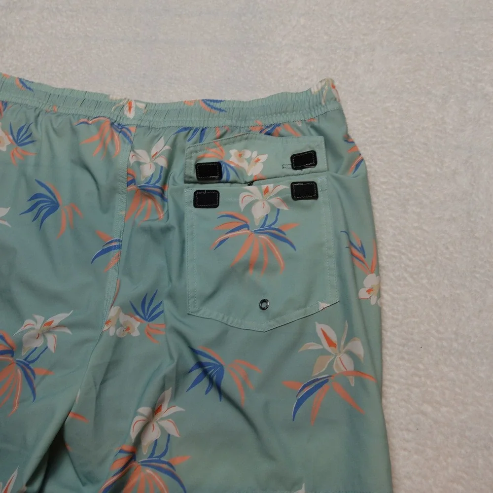 Quiksilver Swim Trunks Men 2XL Jade Grey Tropical Floral Board Shorts QSM15VL049